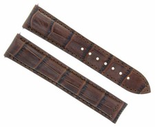 19MM LEATHER WATCH STRAP BAND CLASP FOR OMEGA SPEEDMASTER SEAMASTER L/BROWN