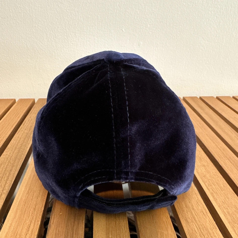 Sombrero de gamuza azul gorra correa trasera sombreros mágicos ajustables para mujer Foto 4 de 4