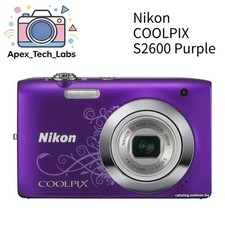 Nikon COOLPIX S2600 Digital Camera 14.0MP 5x Optical Zoom Purple Noise Reduction