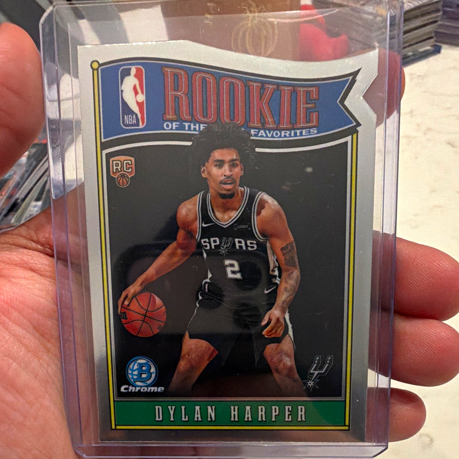 Topps 2025 Chrome Dylan Harper Rookie of the Year Favorites Insert RY-2 Spurs