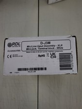 RDL D-J3M gruppo ingresso microfono/linea XLR mini-jack morsettiera bianco nuovo
