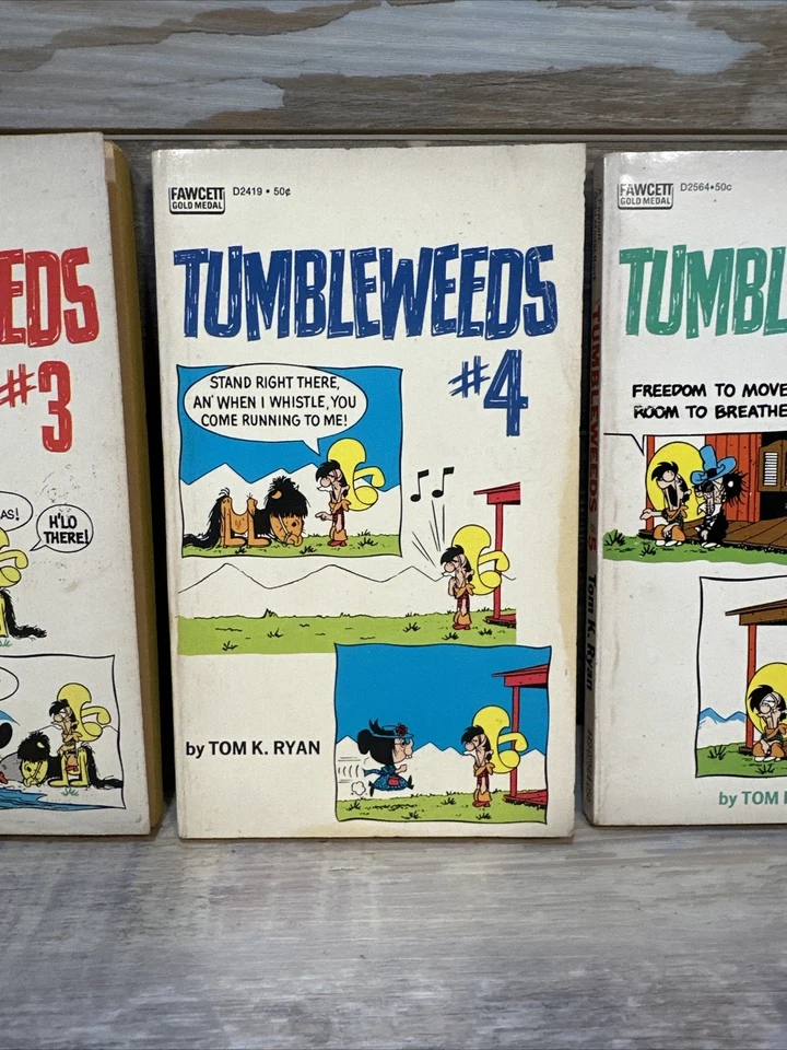 Tumbleweeds #3, 4, 5 - Paperbacks By Tom K. Ryan (Fawcett) 1968-1972 LOT OF 4 - Image 4 of 4