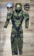 Halo Master Chief Costume Kids Size Medium 7-8 cosplay With Other Masks