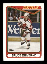  172 Bruce Driver 2 Devils 1990 Topps Hockey Sports Trading Card TC