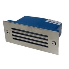 NEW 1w Silver LED Recessed Outdoor Step Lighting 240v IP54 BLUE LIGHT COLOUR 