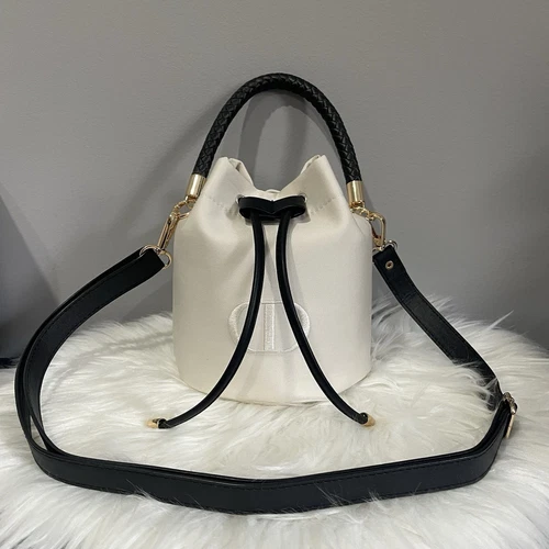 DIOR Sac seau à cordon de maquillage, converti avec poignée et sangle en cuir PU noir
