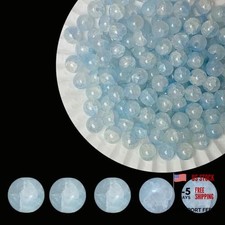 8mm Crackle Glass Beads for Jewelry Making, 700Pcs Round Royal Blue Crackle