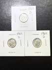 (3 Coins) 1962 D Silver Roosevelt Dimes
