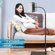 Tablet Floor Stand Phone Holder Flexible Gooseneck for iPhone Ipad 4.5-12.9"