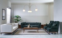 Sofagarnitur Dreisitzer Sessel Zweisitzer Stoffsofa GrüN Polstersofas