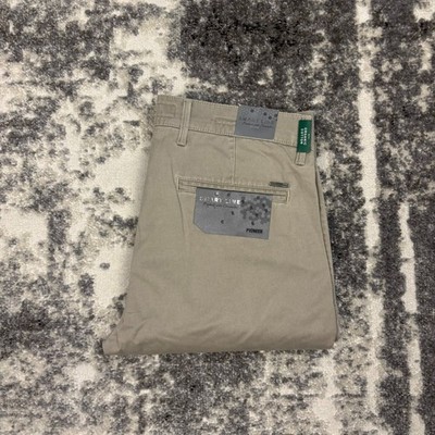 PIONEER Enzo Smart Line Herren Chino Stoff Hose W31 L34 Regular Fit Beige NEU