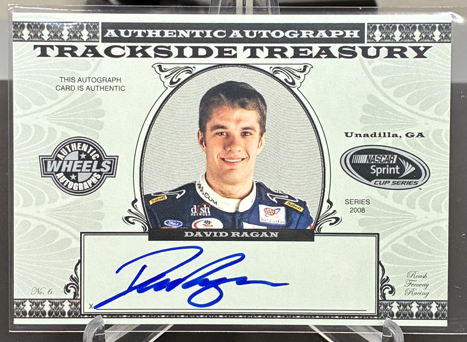 2008 Wheels High Gear - Trackside Treasury Autographs David Ragan #DR (AU)