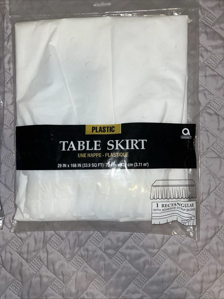 Lot Of 2 Plastic Table Skirts - Image 3 of 4