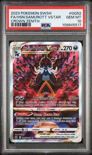 Hisuian Samurott VSTAR GG52/GG70 Crown Zenith: Galarian Gallery Holo PSA 10