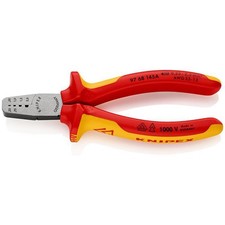 KNIPEX 97 68 145 A VDE Crimping Pliers for Wire Ferrules, 145mm