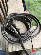 Used Courbette English Reins Rubber Reins Eventing Reins Brown Reins EUC