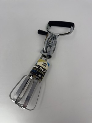 Vintage Ekco Happy Home Egg Beater Hand Mixer Stainless Steel Woolworths Tag