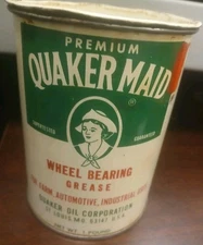 FULL GREAT SHAPE 1950s era QUAKER MAID 1 lb. Wheel Bearing Grease