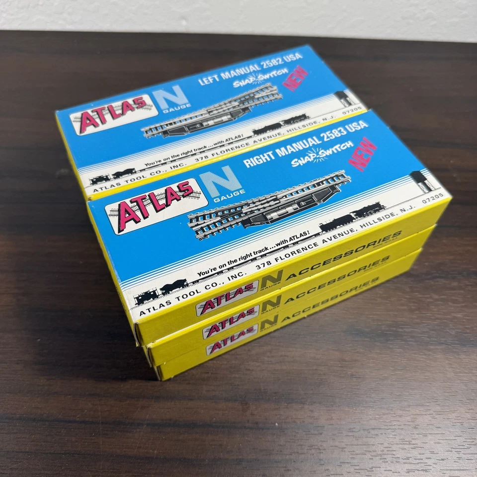 Atlas N Scale Train Manual Snap Switch Right & Left (Set of 6) New Never Used - Image 2 of 4