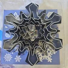R&M International 8 Piece Snowflake Cookie Cutter Set, wirh cut out options 