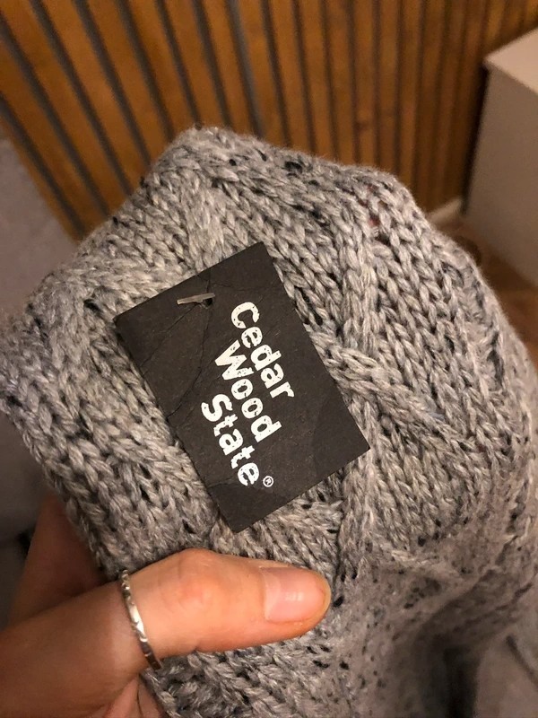 Primark Soft Chunky Scarf Grey Cable Knitted BNWT. image 3