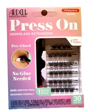 Ardell Press On Wispies Pre-Glued Eyelash Extension with Applicator 30 Clusters