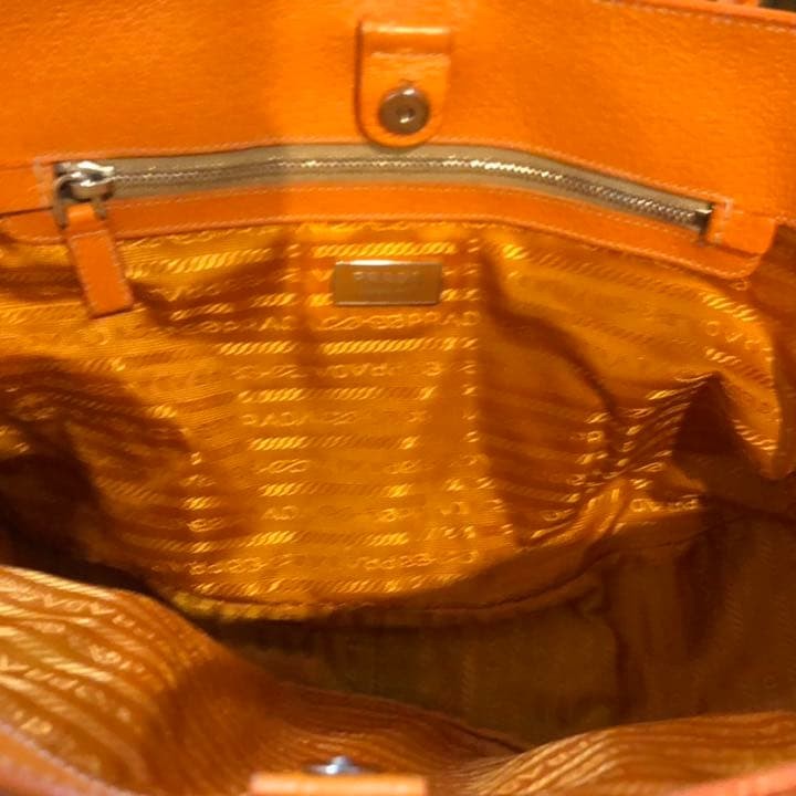 Good Condition Prada Shoulder Bag Canvas Leather Colorful Geometric Pattern Oran thumbnail 6