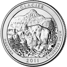 2011 D Glacier NP Quarter. ATB Series Uncirculated From US Mint roll.