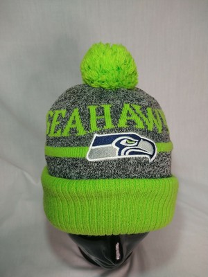SEATTLE SEAHAWKS BEANIE CAP HAT LARGE 