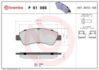 Brembo P 61 066X Bremsbelagsatz, Scheibenbremse FüR CitroËN DS Opel Peugeot
