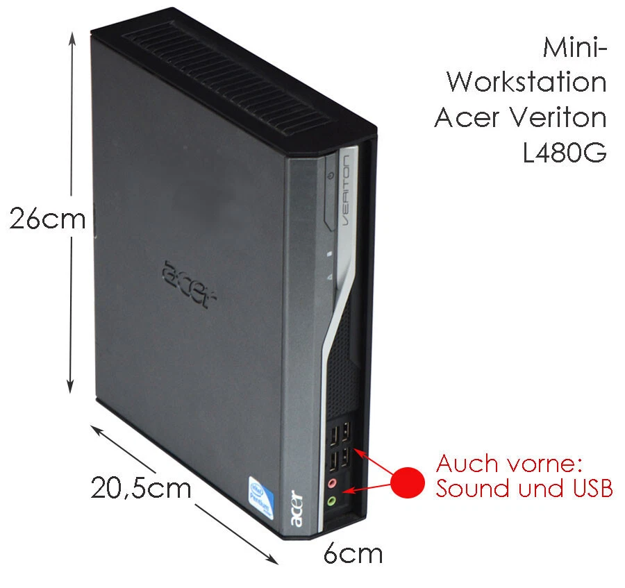 Mini Computer Acer Veriton L480G 64-BIT For Windows 7 10 RS-232 Lpt Parallel V70 - Image 2 of 4