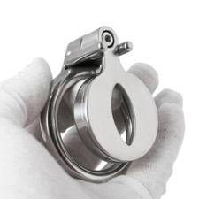 Sissy Small Chastity Cage Male Inverted Chastity Cage with Screw Lock Steel Ring