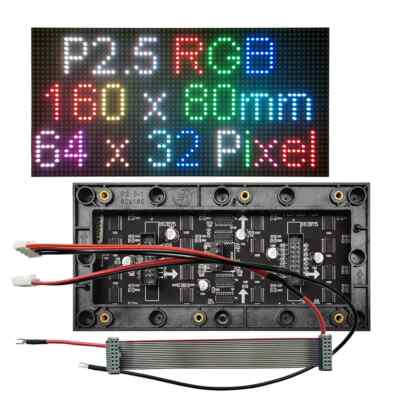 P2.5 Indoor Full Color LED Display Module HUB75 160mm*80mm 64x32
