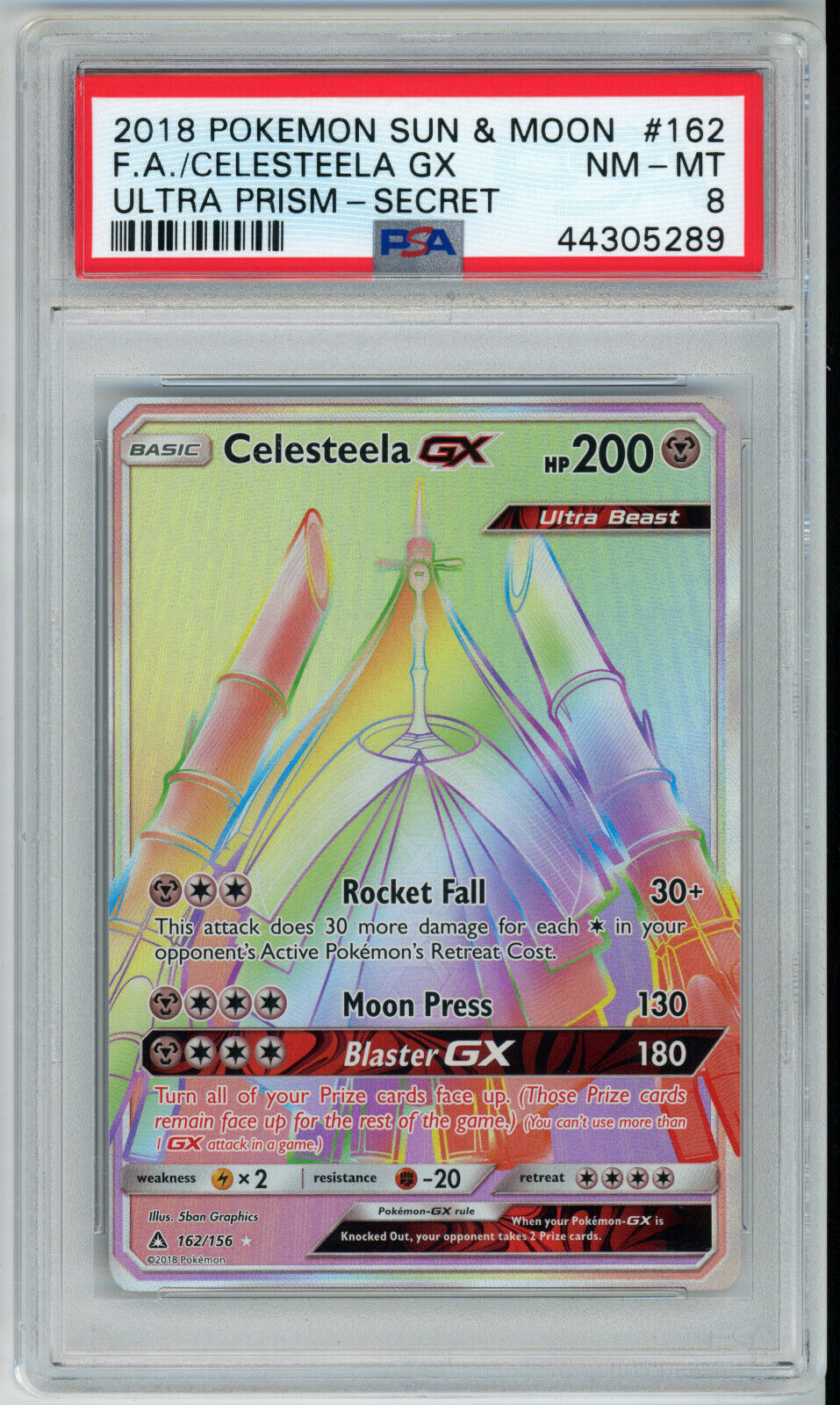 Celesteela GX - 162/156 - Secret Rare - Pokemon Singles » SM - Ultra Prism  - Full Grip Games