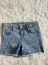 Cat  Jack Girls Sz. 6/6x Heart Design   Short  Jean Shorts. Cute