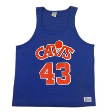 Vtg Mcgregor Sand Knit Cleveland Cavaliers Brad Daugherty #43 Tank Top Jersey Lg