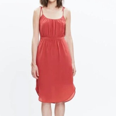 madewell silk cami dress Silk Button-Front Cami Dress