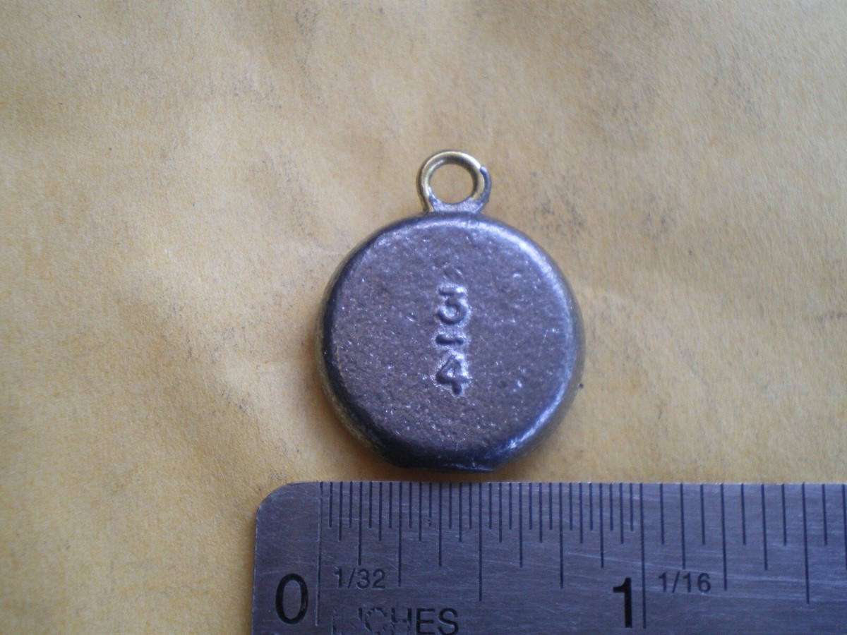 20 FLAT ROUND COIN FISHING SINKER, 3/4 GOOD QUALITY FROM