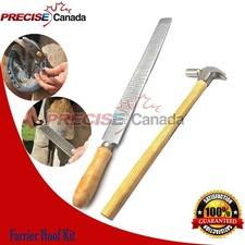 2 Horse Hoof Trimming Farrier Horse Hoof Rasp Knife  Hoof Nail Driving Hammer