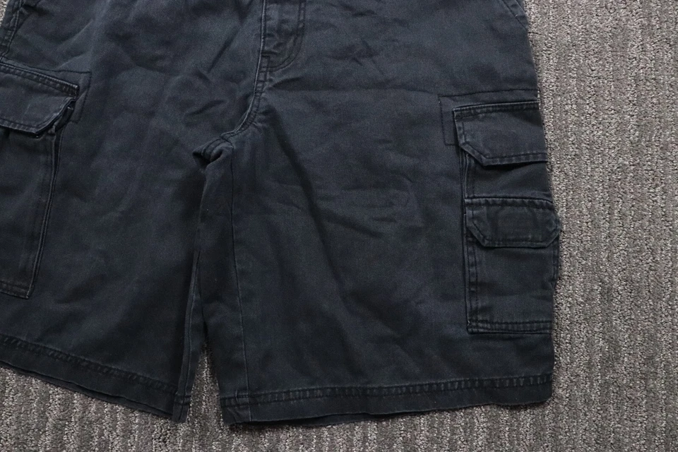 Y2K Cargo Shorts Men 34x10 Black Grunge Skater Utility Outdoor - Image 3 of 4