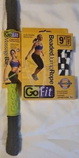 GoFit - Self Massage Bar - Green-100% Genuine plus 9" Braded jump Rope both NEW