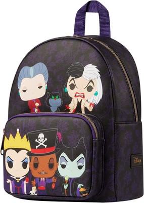 Loungefly DISNEY VILLIANS Mini Backpack MALEFICENT CRUELLA QUEEN New with Tags