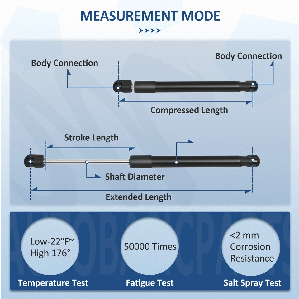 For 2005-2009 Jaguar Super V8 XJ XJ8 XJR Qty 2 Hood Lift Support Shocks Struts Foto 4 de 4