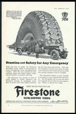 1927 Mishawaka Indiana fire engine truck photo Firestone tires trade print ad