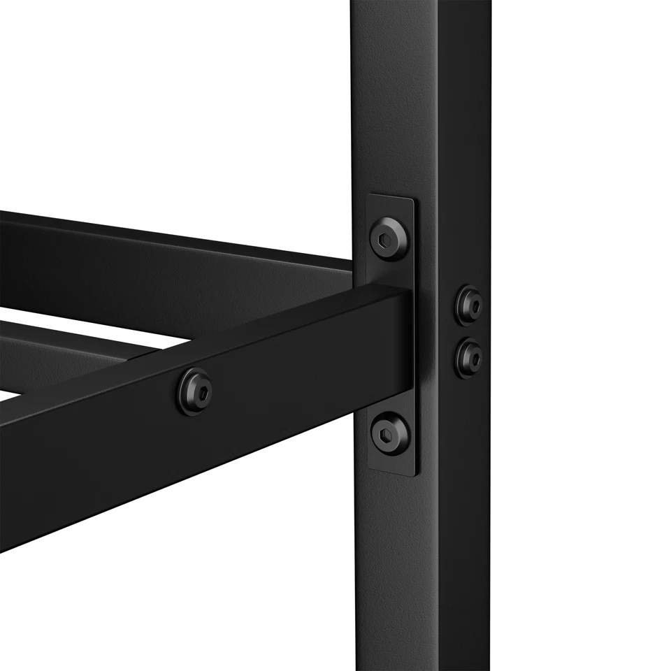 14" Queen Metal Canopy Platform Bed Frame with Headboard and Four Posters Black - Image 4 of 4