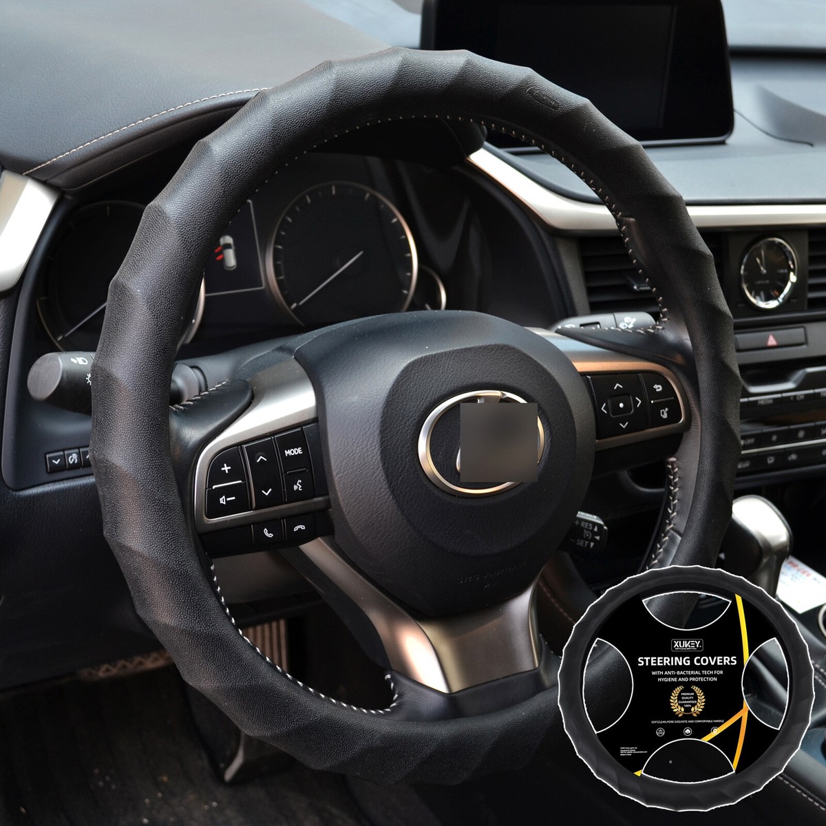 XUKEY Silicone Steering Wheel Cover For BMW – Universal 14.5-15.5