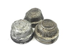Vintage Used Lot Of 3 1920s Nash Dust Covers Wheel Hub Grease Caps 3 Inches Id