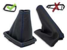 SCHALTMANSCHETTE +RAHMEN HANDBREMSSACK FUR FORD FOCUS C-MAX 2003-2006 NAHT BLAU