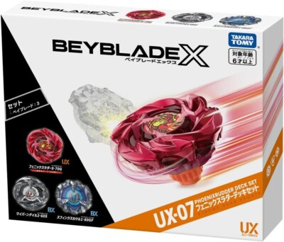 Beyblade X UX-06 Leon Crest 7-60GN UX-07 Phoenix Rudder Deck Beyblade X UX-06 Leon Crest 7-60GN UX-07 Phoenix Rudder Deck
