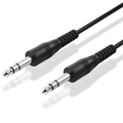2,5m Audio Aux in out Stereo Kabel 6,3mm große Klinke für zB Mikrofon E-Gitarre